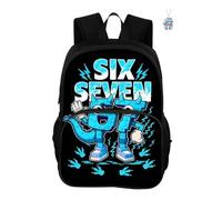 GDFENDU Anime 67 Backpack with Keychain,16in Six Seven Theme Backpack Lightweight School Bags with Large Capacity Travel and Birthday Gift (B)