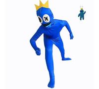 GDFENDU Anime Rainbow Halloween Cosplay Costumes Bodysuit Monster Friends Jumpsuit with Keychain (120)