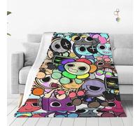 GDFENDU Anime World Blanket with Keychain,Soft Throw Blanket All Season Warm Light Weight Cozy Plush Blankets for Home Bedroom Sofa Chair Travel. (A, 50 * 60in)