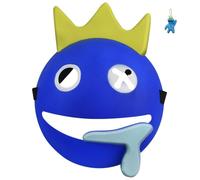GDFENDU Disguise Blue Rainbow Mask with Keychains,Anime Game Costume Mask Accessory.