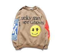 GDFENDU Lucky Me I See Ghosts Hoodie Hip Street Rapper Unisex Couple Sweatshirt With Novelty Printing (D, XXL)