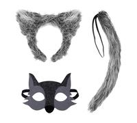 GDFHBD 1 Piece Headband, 1 Piece Tail And 1 Piece Mask, Wolf Costume Accessories, Role-Playing Props, Creative And Personalized Costume Accessories.