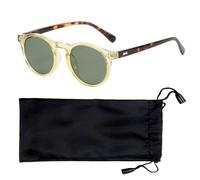 GDFHBD 1 Piece Of Two-Color Sunglasses, With 1 Piece Of Glasses Bag, Y2K Style Sunglasses, Classic Round Retro Lenses, Fashionable Polarized Sunglasses.
