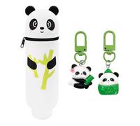 GDFHBD 1 Piece Panda Pencil Bag and 2 Piece Pencils, Creative Cute Pencil Bag, Student Stationery, School Supplies.
