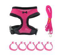 GDFHBD 1 Piece Pet Vest-Style Traction Rope, 5 Identifying Foot Rings, Comfortable And Breathable, Stylish Mesh, Adjustable, Outdoor Pet Chicken Traction Belt.