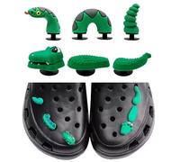 GDFHBD 1 Set Of Crocodile Shoe Accessories And 1 Set Of Snake Shoe Accessories, 3D Three-Dimensional Hole Shoes And Shoe Flowers, Shoe Decoration Accessories, Segmented Animal Toys.