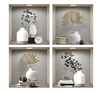 GDFHBD 1 Set Of Vase Sticker Decoration, Simulated Plant Potted Wall Stickers, Creative And Fashionable, Interesting Waterproof Pictures, Diy Bedroom Living Room Wall Decoration.