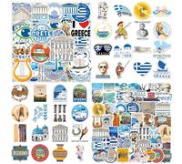 GDFHBD 100 Pieces Of Greek Travel Stickers, Personalized Creative Graffiti Stickers, Diy Mobile Phone Case Decorations, Suitable For Dressing Up Handbags, Suitcases, Mobile Phone Cases.