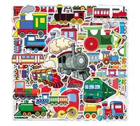 GDFHBD 100 Small Train Stickers, Self-Adhesive Cute Cartoon, Funny Clipboard Stickers, Diy Water Cup Suitcase Aesthetic Decoration.