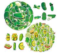 GDFHBD 101 Cucumber Series Doodle Stickers, Cute Cartoon Scrapbook Stickers, Self-Adhesive Waterproof, Fun Diy Guitar Water Cup Decoration.