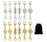 GDFHBD 12 Pieces Of Magnetic Buckle Chain, 1 Piece Of Greeting Card For Friends And 1 Piece Of Storage Bag, Chain Fastener, Jewelry Buckle, Bracelet Necklace Magnet Buckle.