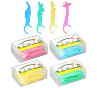 GDFHBD 160 Small Animal Floss, Floss Sticks, Tooth Gap Cleaning, Cute Floss Sticks, Children'S Floss Sticks, Animal-Shaped Floss.