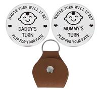 GDFHBD 2 Decision-Making Coins, 1 Keychain, Holiday Commemorative Coins, Creative Decision-Making Toys, Metal Key Storage Buckles, Gifts For Friends And Elders.