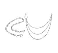 GDFHBD 2 Hip-Hop Pants Chains, Jeans Decoration, Key Wallet Hanging Chain, Simple Installation, Trendy Punk, Music Lovers, Creative Designers.