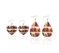 GDFHBD 2 Pairs of Bookshelf Earrings, in The Shape of Water Droplets and Love Hearts, Ele Female Accessories, Daily Fashion Accessories, Suitable for Daily Wear, Party Collocation.