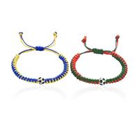 GDFHBD 2 Pairs of Braided Hand Ropes, Football-Shaped Bracelets, Fashion Decorations for Fans, Trendy Gifts, Party Party Accessories.