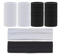 GDFHBD 2 Pairs Of Sweat-Absorbent Sports Wrists And 2 Sports Hair Bands, Fitness Running Equipment, Sports Training Supplies, Suitable For Daily Exercise.