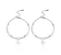 GDFHBD 2 Pieces of Cat Claw Silver Bracelet, Simple Double-Layer Bracelet, Cat Claw Pendant Chain, Fashion Accessories.