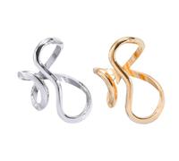 GDFHBD 2 Pieces of Irregular Opening Rings, Trendy Stacking Rings, Fashion Commuter Jewelry, Daily Clothing Accessories, Celebration Ball Accessories.