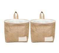 GDFHBD 2 Pieces Of Jute Kitten Hanging Bag, Hand-Woven Wall Storage Bag, Natural Style Storage Bag, Key Sundries Storage, Decoration Behind The Door.