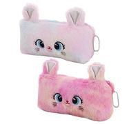 GDFHBD 2 Pieces Of Plush Pencil Case, Cute Kitten Pencil Case, Children'S Stationery Box, Large-Capacity Lightweight Storage Bag, Study Stationery, Student