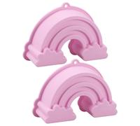 GDFHBD 2 Pieces Of Rainbow Silicone Mold, Cake Mold, Baking Tools, Kitchen Supplies, Suitable For Diy Chocolate, Cheese, Candy.