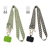 GDFHBD 2 Sets Of Mobile Phone Lanyards, Mobile Phone Chains, Universal Phone Chains, Mobile Phone Straps, Adjustable Mobile Phone Lanyards, Beautiful Mobile Phone Straps, Green.