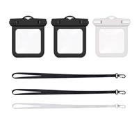 GDFHBD 3 Key Waterproof Bags, Sea Moisture-Proof Protective Cover, Essential for Swimming and Diving, Outdoor Sports Accessories (Black, White).