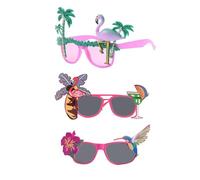 GDFHBD 3 Pieces Of Flamingo Glasses, Flamingo Sunglasses, Hawaiian Party Glasses, Hawaiian Accessories, Beach Party Glasses, Photo Props.