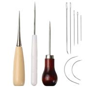 GDFHBD 3 Pieces Of Sewing Tools And 7 Pieces Of Sewing Needles, Awls, Sewing Accessories, Diy Leather Sewing, Sewing Tool Set, Leather Drilling, Home Tailoring.