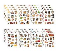 GDFHBD 32 Pirate-Themed Stickers, Waterproof Pirate Stickers, Toy Book Decorations, Suitable For Party Gift Rewards.