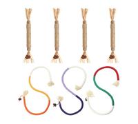 GDFHBD 4 Funny Cat Sticks, 3 Biting Ropes, Pets Molar Teeth To Play, Cats Clean Their Teeth, Relieve Stress, Interactive Toys, Natural Materials, Handmade Production.