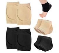 GDFHBD 4 Pairs Of Silicone Heel Protective Covers, Moisturizing And Anti-Cracking, Gel Heel Socks, Breathable And Comfortable, Suitable For Achilles Tendonitis.