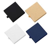 GDFHBD 4 Pieces Of Jewelry Gift Box, Compact With Lid For Storage, Protection And Not Easy To Scratch, Birthday Wedding Party Gifts, Suitable For Necklaces, Bracelets, Earrings.