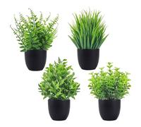 GDFHBD 4 Pieces Of Simulated Potted Plants, Artistic Plants, Artificial Plants, Small Plants, Bedroom Windowsill Ornaments, Artificial Plants Like Real Plants.
