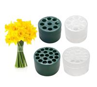 GDFHBD 4 Pieces Plastic Spiral Flower Stem Stand, Creative Multi-Function Flower Arranging Device, Reusable, Diy Bouquet Stem Holder, Vase Accessories.