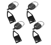 GDFHBD 4 Pieces Portable Lighter Cover, Lighter Keychain, Retractable Belt Loop, Lighter Holder, Lighter Keychain (Black).