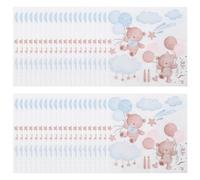 GDFHBD 40 Pieces Of Bear Tissue, Bear Pattern Napkin, Cute Napkin, Baptism Napkin, Baby Party Napkin, Baby Shower Napkin.