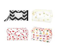 GDFHBD 5 Flower Love Storage Bags, Multifunctional Transparent Toiletry Bag, Small Storage Artifact, Suitable For Travel Cosmetic Storage.