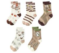 GDFHBD 5 Pairs Of Kapibala Socks, Cute Capybara Socks, Capybara, Capybara Supplies, 35-41 Children'S Casual Socks, Capybara Gifts, Gifts For Children.