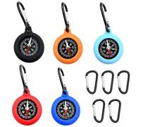 GDFHBD 5 Pieces Compass And 5 Pieces Replacement Carabiner, Compass, Children'S Compass, Mini Compass, Compass Keychain, Mountaineering Compass.