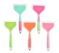 GDFHBD 5 Pieces Of Cooking Spatula, Egg Turn-Over Spatula, Pancake Spatula, Candy Color Cooking Spatula, Kitchen Flat Thin Spatula, Heat-Resistant Silicone Spatula, Safe Pancake Spatula.