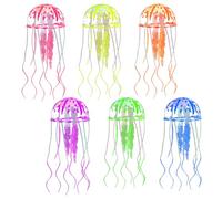 GDFHBD 6 Pieces Of Aquarium Jellyfish Decoration, Simulation Color Ornaments, Fish Tank Decorations, Creative Aquarium Supplies.