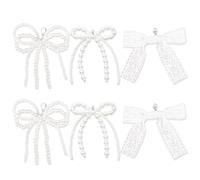 GDFHBD 6 Pieces Of Beaded Shoe Buckle, Bow-Shaped Shoe Decoration, Cute And Sweet Shoe Decoration, Women'S Shoe Accessories.