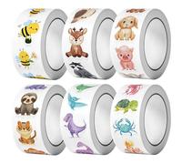 GDFHBD 6 Pieces Of Cartoon Animal Stickers For Children, Waterproof Hand Tent Stickers, Children'S Motivational Stickers, Cute Creative Decorations.