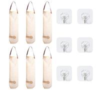 GDFHBD 6 Pieces Of Fruit And Vegetable Storage Mesh Bags And 6 Pieces Of Transparent Hooks, Hanging Storage Bags, Multi-Function Storage Bags, Kitchen Fruit Storage Bags.