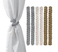 GDFHBD 6 Pieces Of Hemp Rope Curtain Straps, Hand-Woven Ropes, Decorative Curtain Straps, And Household Items.