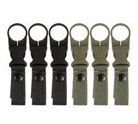 GDFHBD 6 Pieces Of Webbing Buckle, Water Bottle Fixing Tool, Portable Buckle, Suitable For Camping, Hiking, Traveling (Black, Military Green).