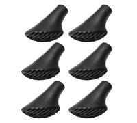 GDFHBD 6 Trekking Pole Foot Covers, Thickened Anti-Slip Foot Pads, Simple Wear-Resistant Rubber Covers, Suitable For Hiking And Hiking.