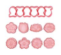 GDFHBD 8 Pieces Flower Molds And 1 Piece Small Fish Cutter, Creative Cookie Molds, Mini Cutters, Snack Baking Tools.